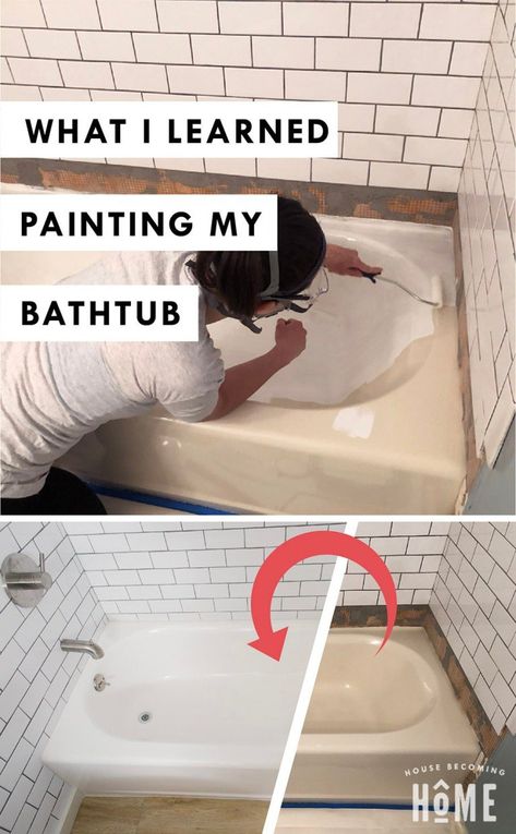 Painting A Bathtub, Bathtub Paint, Tub Refinishing, Makeover Kamar Mandi, Tub And Tile, Casa Disney, Painting Bathtub, Bathtub Surround, Diy Bathtub