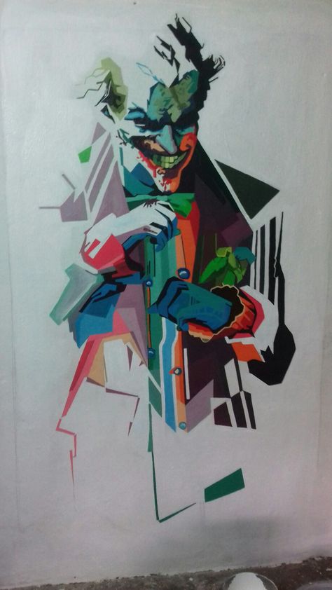 Joker Joker Wall Painting, Mural Paintings, Modern Art Paintings Abstract, Wall Murals Painted, Beautiful Art Paintings, Paintings Abstract, Modern Art Paintings, Mural Wall Art, Mural Painting