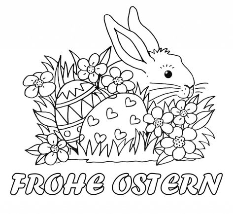 Frohe Ostern 2018 ausmalen Bilder zum ausdrucken | Osterbilder Easter Coloring Pages Printable, Easter Bunny Template, Easter Coloring Sheets, Easter Egg Coloring Pages, Easter Bunny Colouring, Easter Drawings, Easter Coloring Book, Bunny Templates, Bunny Coloring Pages