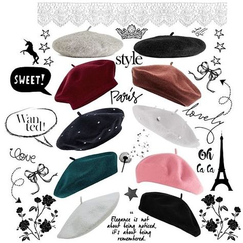 Beret Fashion Trend French Hats, Beret Fashion, Women Hats Fashion, Hats Fashion, Folk Dresses, Fashionista Clothes, Fashion Attire, Wholesale Dress, Berets