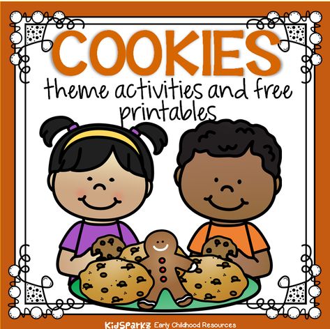 Cookies theme printables, activities and games to make and use when planning lessons and curriculum for #preschool #preK and #Kindergarten children.  #cookiestheme Preschool Christmas Games, Toddler Cookies, Name Activities Preschool, Kids Cookies, Christmas Cookies Kids, Class Themes, Cookies Kids, Games For Preschool, Gingerbread Man Activities