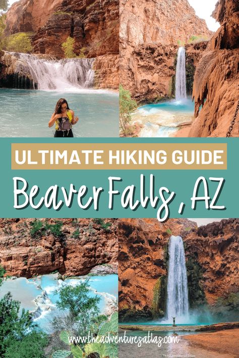 Explore the beauty of Beaver Falls with our complete hiking guide! Find out how to prepare, what to bring, and what to expect on this stunning Havasupai trail. — beaver falls in havasu creek | beaver falls az | beaver falls arizona | havasupai falls arizona | havasupai falls hike | havasupai falls photography Beaver Falls Arizona, Havasupai Falls Arizona, Havasupai Arizona, Havasu Falls Arizona, Havasupai Falls, Best Hiking Backpacks, Beaver Falls, Havasu Falls, Waterfall Trail