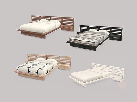 Bedroom Jasper - Bed Double Found in TSR Category 'Sims 4 Beds' Sims 4 Surfaces Cc, Cc Sims 4 Objects, The Sims 4 Mods Objects, Sims 4 Objects Cc, The Sims 4 Objects, The Sims 4 Cc Objects, Sims 4 Cc Objects, Sims 4 Cc Furniture Living Rooms, Sims 4 Beds