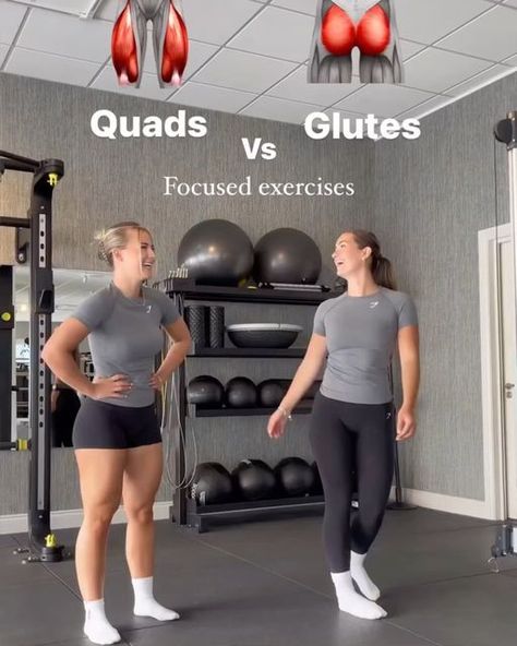 Knee Pain | Hip Pain | Relief on Instagram: "a) Quad vs Glute focused exercises Side by side comparisons to show the difference between quad focused exercises & glute focused exercises. *just a quick note - these exercises are aimed to focus on a specific muscle group however most exercises will still put tension on other muscle groups too!* Exercises demonstrated; - Front squats vs RDLs - Hip thrust variations - Split squat variations - Goblet squats vs Sumo squats - Front squats vs Reverse lunges b) Glute/Hamstring Vs Quad focused exercises Left (glute/hamstring) focus VS Right (quad) focus Sumo squats | Front squats RDLs | Goblet squats Back foot raised split squats | Narrow front lunges Glute bridge | Heels raised narrow squat c) Glute vs Quad focused exercises Exercises demons Rdl Exercise For Glutes, Leg Workout List, Rdl Exercise, Animal Flow, Workout Gym Routine, Gym Exercises, Workout List, Leg Workouts, Quad Exercises