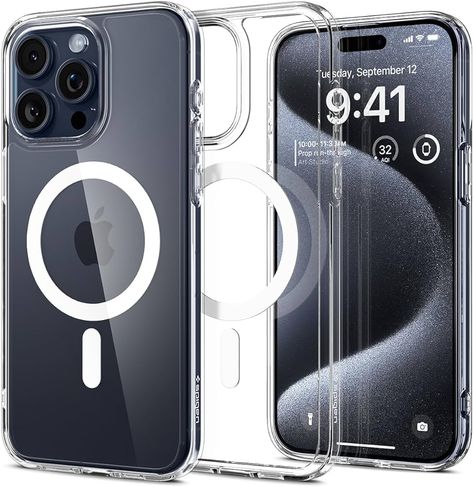 Amazon.com: Spigen Magnetic Ultra Hybrid MagFit Designed for iPhone 15 Pro Case, [Anti-Yellowing] [Military-Grade Protection] Compatible with MagSafe (2023) - White : Cell Phones & Accessories Iphone 15 Pro Max 2023, School Gadgets, Spigen Case, Samsung Wallpapers, Luxury Iphone Cases, Best Home Office, Magsafe Case, Hybrid Design, Amazon Best Sellers