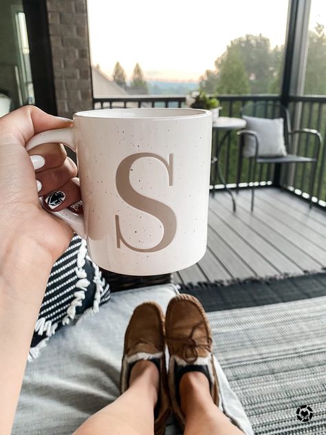 Monogram Coffee Mug, Monogram Mug, Personalized Coffee Mugs, I Shop, Stoneware, Coffee Mug, New Homes, Coffee Mugs, Target