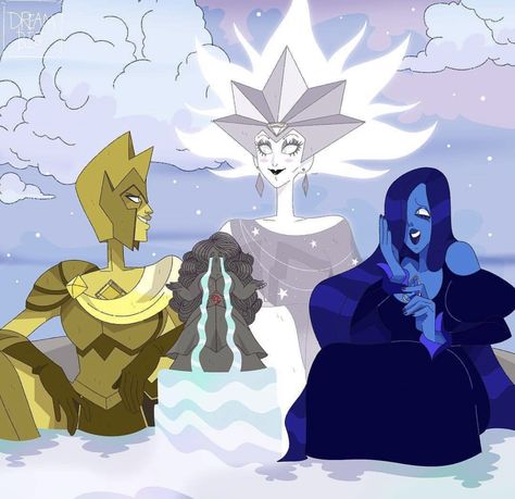 Steven Universe Pilot Style, Yellow And Blue Diamond Steven Universe, Blue Diamond And Steven, Yellow Diamond Steven Universe Fanart, Yellow Diamond X Blue Diamond, Blue Diamond Steven Universe Fanart, The Diamonds Steven Universe, Steven Universe The Diamonds, Blue Diamond X Yellow Diamond