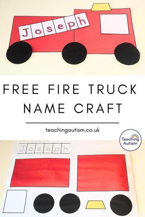 Fire Trucks Craft Preschool, Fire Trucks Preschool Activities, Fire Safety Prek Activities, Fire Truck Crafts Preschool, Fire Safety Preschool Art Activities, Fire Craft Preschool, Fire Truck Activities Preschool, Fire Safety Crafts For Kids, Firetruck Preschool Crafts