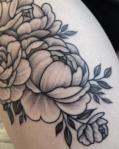 peony tattoos | Tumblr Tattoo Fairy, Peony Flower Tattoos, Tattoo Shading, Floral Tattoo Sleeve, Flower Tattoo Sleeve, Peonies Tattoo, Tattoo Feminina, Flower Tattoo Designs, Trendy Tattoos