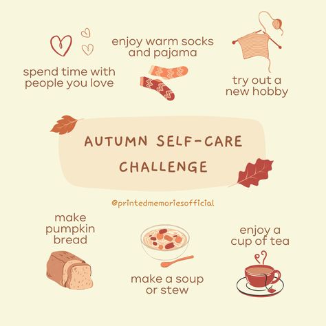 Self-care is especially important when the afternoons grow darker and the sun disappears #autumn #selfcare #routine #fall #printedmemories Fall Afternoon Routine, Fall Self Care Aesthetic, Autumn Routine, Fall Selfcare, Cozy Self Care, Autumn Self Care, Fall Sleepover, Fall Self Care, Fall Checklist