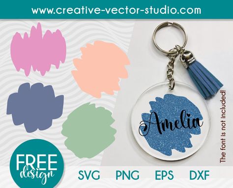 Free-design_brush-keychain-svg-b-2 Cricut Keychains, Decorating Classroom, Diy Keychains, Keychain Svg, Cricut Templates, Cricut Svg Files Free, Free Paint, Keychain Display, Keychain Ideas