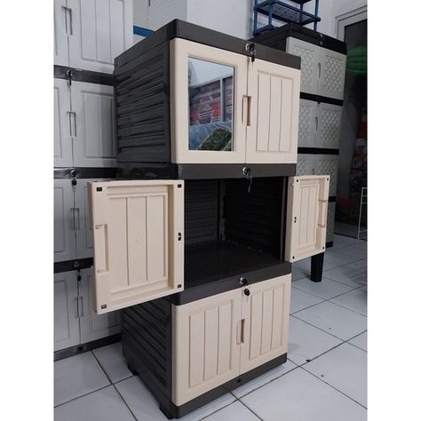 Lemari Plastik Lemari Pakaian Plastik Susun KACA ada KUNCI https://shope.ee/3faKJ4pZkL Bongkar Pasang, Open Closet, Small Closet, Garage Cabinets, Cabinet Making, Master Closet, Minimalist Wardrobe, Cabinet Organization, Closet Design