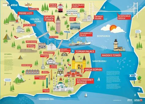 Istanbul Tourist Attractions Map PDF - Istanbul Clues Istanbul Tourist Map, Istanbul Tourist Attractions, Istanbul Map, Istanbul Guide, Turkey Map, Istanbul Travel Guide, Istanbul Turkey Photography, Turkey Travel Guide, Istanbul Airport