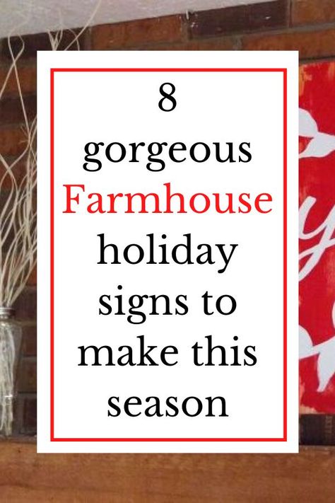 Holiday Farmhouse decor signs on a budget. Easy quick and cheap Farmhouse signs DIY. #diy #farmhouse #christmas Candle Headboard, Signs For Christmas, Farmhouse Decor Signs, Diy Farmhouse Christmas, Farmhouse Signs Diy, Christmas Signs Diy, Cheap Farmhouse, Diy Furniture Decor, Holiday Crafts Diy