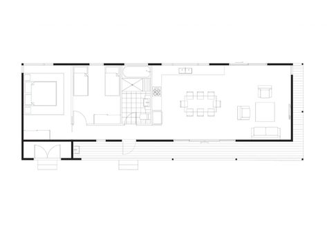 Modern Cabin Design, Small Barns, Avalon Beach, Granny Flats, Mini Houses, Cliff House, Building A Container Home, Drawing Examples, Small House Plan