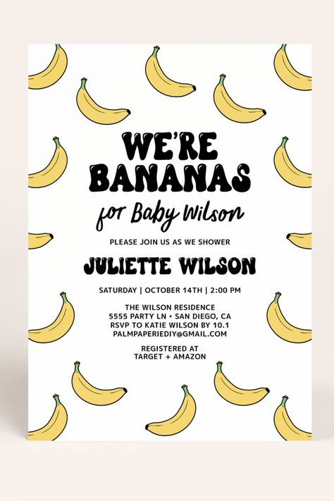 Monkey Themed Baby Shower Ideas, Monkey Baby Shower Ideas, Baby Shower Monkey, Baby Shower Monkey Theme, Kylie Baby Shower, Banana In Pyjamas, Chiquita Banana, Monkey Baby Shower, Kylie Baby