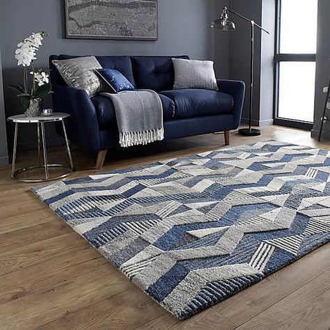 Blue Rugs Living Room, Blue Couch Living, Blue Sofa Living, Blue Sofas Living Room, Blue Couch Living Room, Navy Living Rooms, Blue Couch, Blue Living Room Decor, Blue Couches