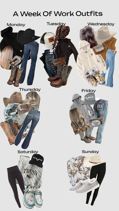 What To Wear To A Ranch, Vintage Western Clothes, Cute Hunting Outfits For Women, Mudding Outfit, Stock Show Outfits, Cute Country Outfits For School, Country Outfits For School, Country Outfits Winter, Western Riding Clothes