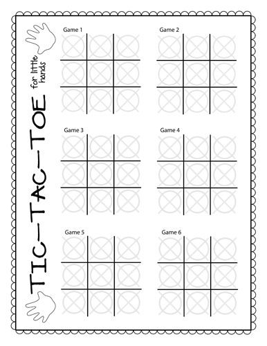 Tic-Tac-Toe for Little Hands - free templates with traceable lines Game Dashboard, Partner Activities, Relief Teaching Ideas, 1st Grade Crafts, Travel Binder, All About Me Printable, Life Planner Organization, Hand Games, Games Family