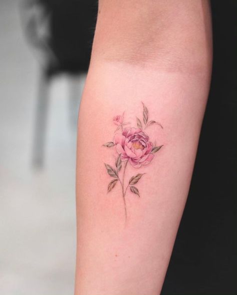 160+ Gorgeous Peony Tattoos Designs With Meanings (2023) - TattoosBoyGirl Peony Flower Tattoos, Peony Tattoo, Shape Tattoo, Beautiful Flower Tattoos, Lily Tattoo, Peonies Tattoo, Large Tattoos, Tattoo Feminina, Tattoo Designs And Meanings