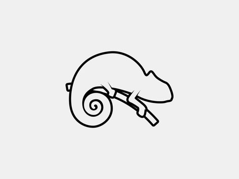 Chameleon Tattoo Simple, Chameleon Outline, Chameleon Drawing, Chameleon Logo, Chameleon Tattoo, 1 Symbol, Stamp Logo, Vector Silhouette, Logo Banners