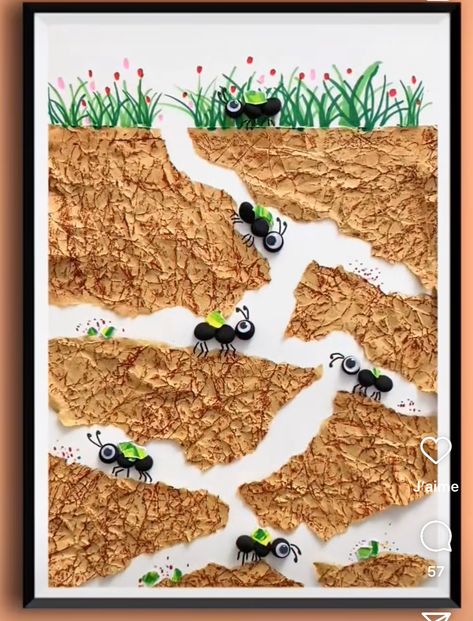 Ants Activities, Ant Crafts, Animal Activities For Kids, Handmade Gifts Diy, Preschool Art Activities, Montessori Baby, Animal Activities, Diy Crafts For Kids Easy, Preschool Art