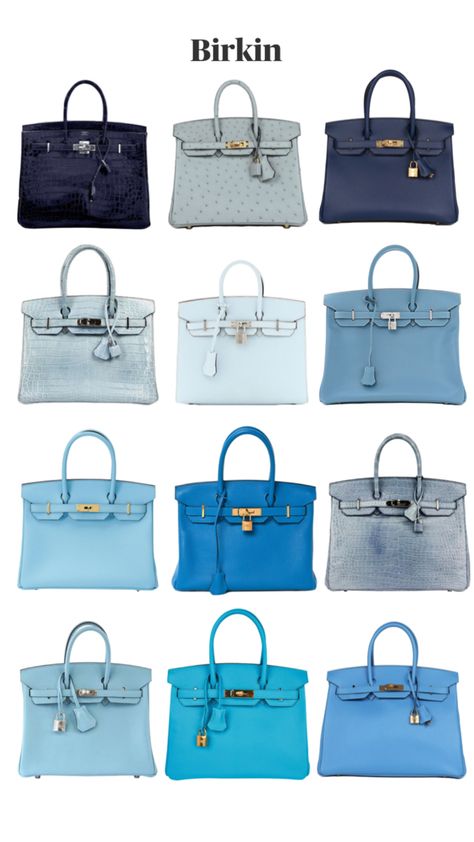 Blue Birkin 🩵✨ Blue Birkin Bag Outfit, Birkin Bag Collection, Blue Birkin Bag, Birkin Bag Aesthetic, Hermes Birkin Blue, Birkin Blue, Blue Birkin, Birken Bag, Birkin Bags