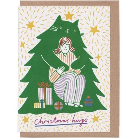 Christmas Print Design, Illustrated Christmas Cards, Sweet Christmas Card, Christmas Brochure, Letter Making, Creative Christmas Cards, Happy Christmas Card, Happy Human, Christmas Card Illustration