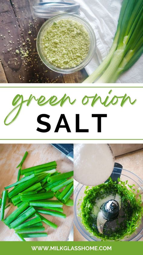 Preserving Produce, Herb Salt Recipe, Green Onions Recipes, How To Make Green, Preserving Foods, Hearty Casseroles, How To Make Greens, No Salt Recipes, Homemade Spices