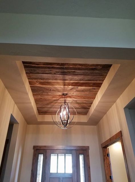 Ceiling detail Basement Ceiling Ideas Cheap, Basement Ceiling Options, Ceiling Options, House Of Turquoise, Basement Ceiling, Wall Wood, Ceiling Treatments, Attic Renovation, Ceiling Ideas