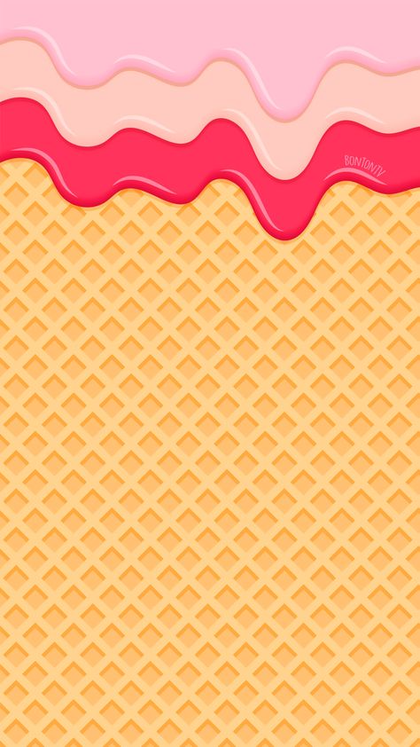 Phone Wallpapers HD Pink Ice Cream Waffle - by BonTon TV - Free Backgrounds 1080x1920 wallpapers #icecream #wallpaper #bontontv Ice Cream Background, Cute Screen Savers, Ice Cream Waffle, Ice Cream Wallpaper, Ice Cream Poster, Fesyen Islam, Pink Ice Cream, Free Backgrounds, Most Beautiful Wallpaper