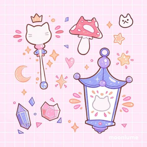 Kawaii Line Art, Dnd Pink, Cat Wizard, Artist Merch, Never Been Happier, Cat Magic, Artist Alley, Adorable Cats, Kawaii Chibi