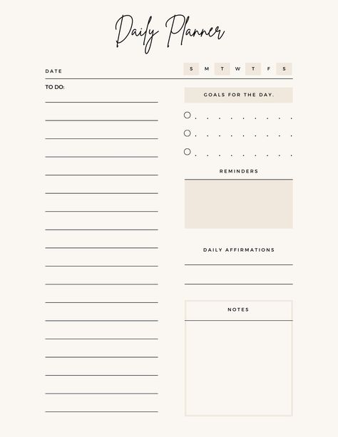 Minimalistic Daily To Do List/Planner To Do Daily List, Aesthetic To Do List Ideas, Daily Planner Template Goodnotes, Planner Aesthetic Ideas, Daily To Do List Ideas, To Do List Template Aesthetic, Lists Aesthetic, Goodnotes To Do List, To Do List Layout