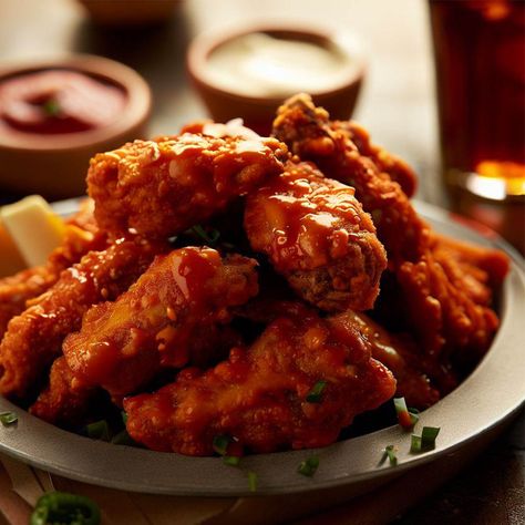 Copycat Buffalo Wild Wings Recipe Recipe | Recipes.net Buffalo Wild Wings Recipe, Copycat Buffalo Wild Wings, Boneless Wing Recipes, Spicy Buffalo Sauce, American Sports Bar, Buffalo Wings Recipe, Buffalo Chicken Wings Recipe, Wings Recipe Baked, Blue Cheese Dressing Recipe