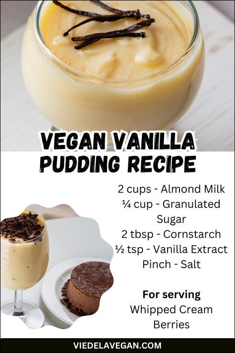 Vegan Vanilla Pudding Recipe Vegan Vanilla Pudding Recipe, Healthy Vanilla Pudding Recipes, Alpha Gal Friendly Dessert Recipes, Dairy Free Vanilla Pudding, Gluten Free Dairy Free Vegan Desserts, Dairy Free Pudding Recipe, Vegan And Gluten Free Desserts, Vegan Pudding Recipe, Vegan Vanilla Pudding