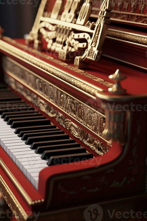 Vintage red classical grand piano Black and white keys Keyboard of antique key music instrument Copy space, Generative AI Harpsichord Aesthetic, Red Piano Aesthetic, Piano Vintage Aesthetic, Piano Aesthetics, Piano Black And White, Witch Music, Jazz Aesthetic, Red Piano, Piano Aesthetic