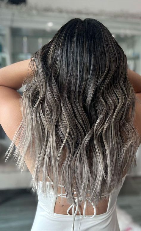 Blonde Balayage, brown balayage, ash brown balayage, Coffee Balayage Hair, Brunette balayage 2023, caramel balayage, balayage hair ideas, balayage hair color ideas, blonde balayage Smoky Blonde Balayage, Smokey Balayage Brunettes, Blonde Hair On Black Hair, Bad Balayage, Icy Brunette, Dramatic Balayage, Coffee Balayage, Smokey Ash Brown Balayage Dark, Ash Grey Balayage