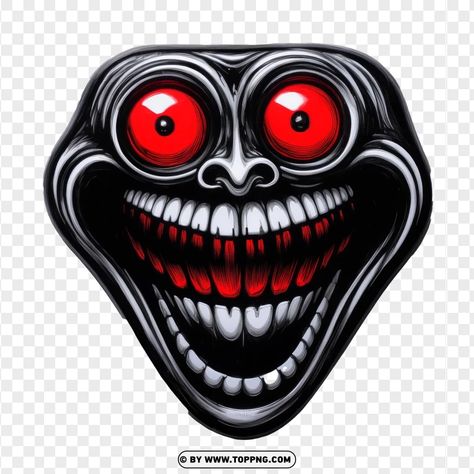 Troll Face Transparent, Troll Face Png No Background, Scary Troll Face, Troll Face Png, Face Png, Emoji Photo, Cute Backgrounds For Phones, Troll Face, Red Eye