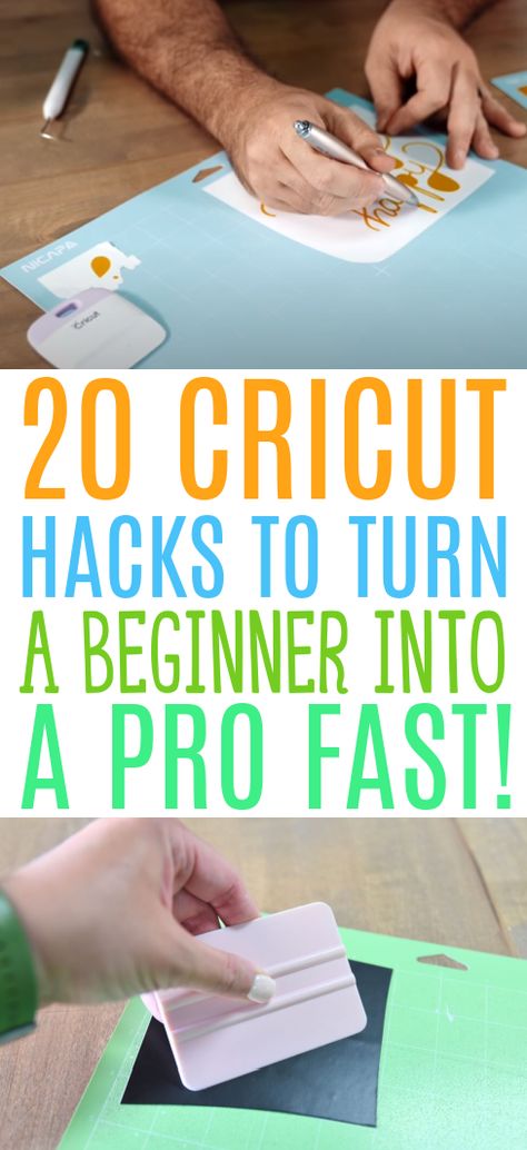 We have learned so much over the years working with our Cricut machines and we love being able to share our knowledge with you. Here are 20 Cricut hacks that we LOVE and use all the time. These tips will turn you from Cricut beginner to pro FAST! Cricut Projects Beginner Tutorial, Crafts You Can Make With A Cricut, Cricut Air Explorer 2 For Beginners, How To Use A Cricut Machine For Shirts, Cricut Beginners Guide, How To Cricut How To Use, Cricut Tips And Tricks For Beginners, Easy Cricut Ideas For Beginners, Cricut Learning Activities