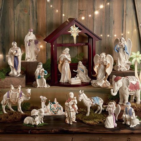 Nativity Sets Display, Christmas Nativity Scene Display, Ceramic Nativity Set, Nativity Scene Display, Christ Centered Christmas, Christmas Nativity Set, Christmas Tradition, Holiday Display, Meaning Of Christmas