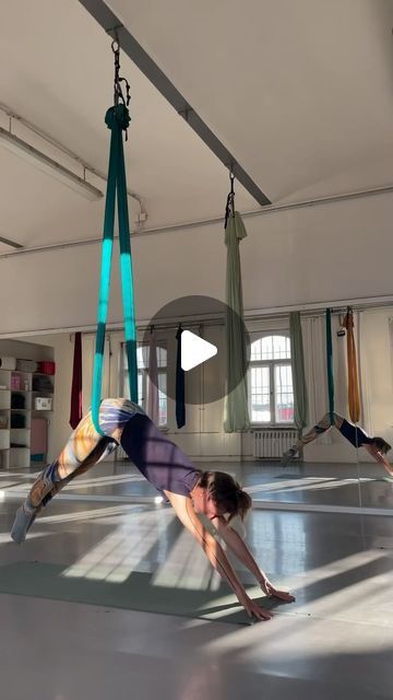 Aerial Yoga Practice on Instagram: "😍😍😍  🔻Check out the link on Bio for Aerial Yoga Courses, Teacher Training, Discounts and more!   Let’s build a fantastic #aerialyoga community:  ❤Join us following this account  ❤Tag us to repost you and inspire others  🙏🏽 @aerial_apase  ⚠️Some of the videos are pretty advanced, please respect yourself and your practice, if you want to do something you see here and don’t have enough experience ask for help from a professional.   #aerialyogapractice #aerialyogatips #aerialyogaonline #flyingyoga #yogafly #yogaswing #antigravityyoga #aeroyoga #zerogravityyoga #gravityyoga #antigravityfitness #aerialfitness #aerialinspiration #aerialnation #yogahammock #aerialyogaflow #aerialyogahammocktrics #aerialyogasequence #aerialyogalove #aerialyogahammock #aeroy Aerial Yoga At Home, Aerial Yoga Flow, Low Aerial Yoga, Beginner Aerial Yoga, Trx Yoga, How To Do A Front Aerial, Yoga Abs, Anti Gravity Yoga, Yoga Tools