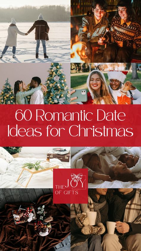 Need romantic date ideas to celebrate Christmas with your partner? Get inspired with this huge list of wonderful Christmas dates from The Joy of Gifts. You'll see cozy winter date ideas to enjoy the season together, plus plenty of creative couples activities to enjoy the holiday! Christmas Eve Date Night, Holiday Ideas For Couples, Christmas Time Date Ideas, Cute Couple Christmas Ideas, Christmas Date Night Ideas, December Date Ideas, Christmas Dates Ideas, Holiday Date Ideas, Winter Date Aesthetic