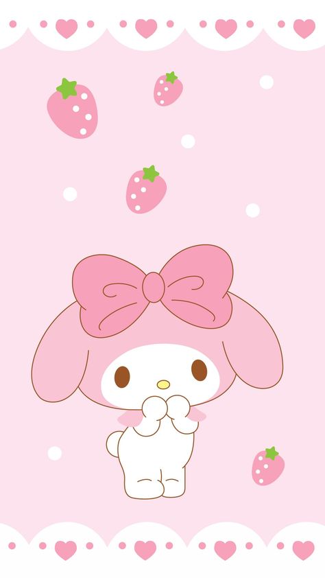 Wallpaper My Melody Sanrio Cute Powerpoint Templates, Walpapers Cute, Melody Wallpaper, Pink Wallpaper Hello Kitty, Images Hello Kitty, Walpaper Hello Kitty, My Melody Wallpaper, Melody Hello Kitty, Kitty Drawing