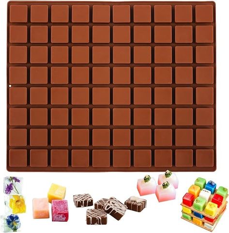 Amazon.com: Sakolla Square Silicone Caramel Candy Molds 80-Cavity Chocolates Gummies Hard Candy Molds Bite Size Silicone Molds for Pudding, Jello, Praline, Ice Cube Baking Molds : Home & Kitchen Brown Sugar Fudge, Chocolate Cube, Hard Candy Molds, Whiskey Ice, Candy Making Supplies, Candy Molds Silicone, Silicone Chocolate Molds, Caramel Candy, Chocolate Caramels