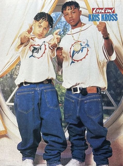 Kris’s Kross 90s, Kriss Kross 90s, 2000’s Outfit, Kriss Kross, Kris Kross, 90s Rappers, Rap Fr, 90s Hip Hop Fashion, Gang Gang