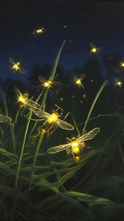 Firefly Art, Wallpaper Animals, Night Nature, Small Creatures, Welcome To The World, Firefly, Art Studios, To The World, Insects