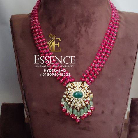 Essence Jewels on Instagram: “Precious ruby pumpkin beads with the touch of plain round Emerald beads. WhatsApp on 7989525216.” Pumpkin Beads Jewellery Indian, Jadau Jwellery, Heavy Jewelry, Ruby Jewelry Necklaces, Pumpkin Beads, Kids Gold Jewelry, Sparkling Jewelry, Beads Collection, Pumpkin Bead