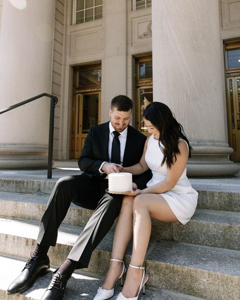 we did. we do. we always will. 🤵🏼👰🏻‍♀️ . . . . . . courthouse wedding. summer wedding. civil wedding. courthouse wedding dress. bride inspo. little white dress. jenny yoo. bridal heels. bride bouquet. wedding photos. wedding photo ideas. just girly things. elopement. bride heels. white heels. pearl heels. pinterest aesthetic. bride to be inspo. wedding inspo. #courthousewedding #jennyyoo #weddingphotos Courthouse Bouquet Simple, Simple Civil Wedding Dress Courts, Simple Courthouse Wedding Dress, Courthouse Wedding Bouquet, Courthouse Wedding Aesthetic, Winter Courthouse Wedding, Courthouse Wedding Outfit, Civil Wedding Dresses Courts, Courthouse Marriage