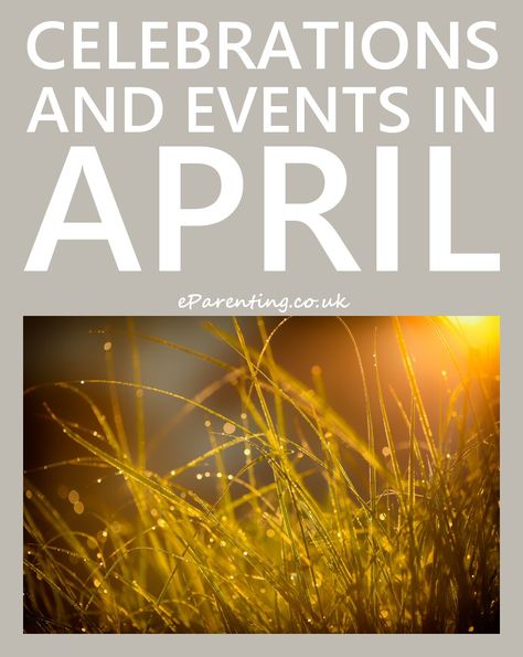 Celebrations and Events in April 2020 April Events For Residents, Special Days In April, April Events, Events In March, Shakespeare Birthday, Annual Campaign, Penguin Day, Calendar Of Events, National Days