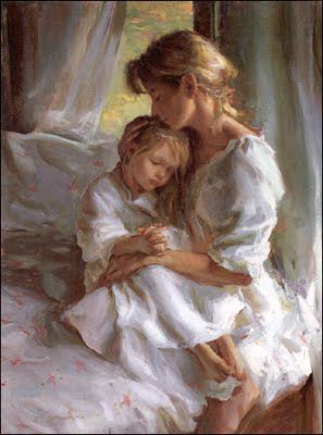 Sweet mother/daughter picture Daniel Gerhartz, Mother Art, Fotografi Vintage, Painted Ladies, Tableau Art, Woman Painting, Mother And Child, Mothers Love, Beautiful Paintings